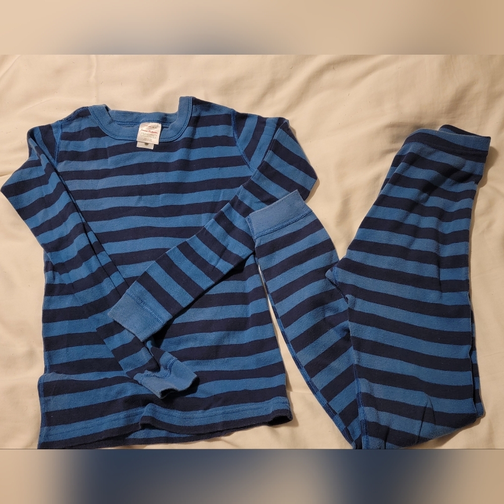 Hanna Andersson Blue Striped Kids Pajamas
